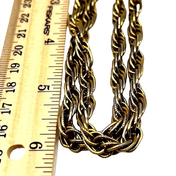 Vintage Whiting Davis M47Gold & Silver Tone Twisted Rope Chain - Picture 6 of 9